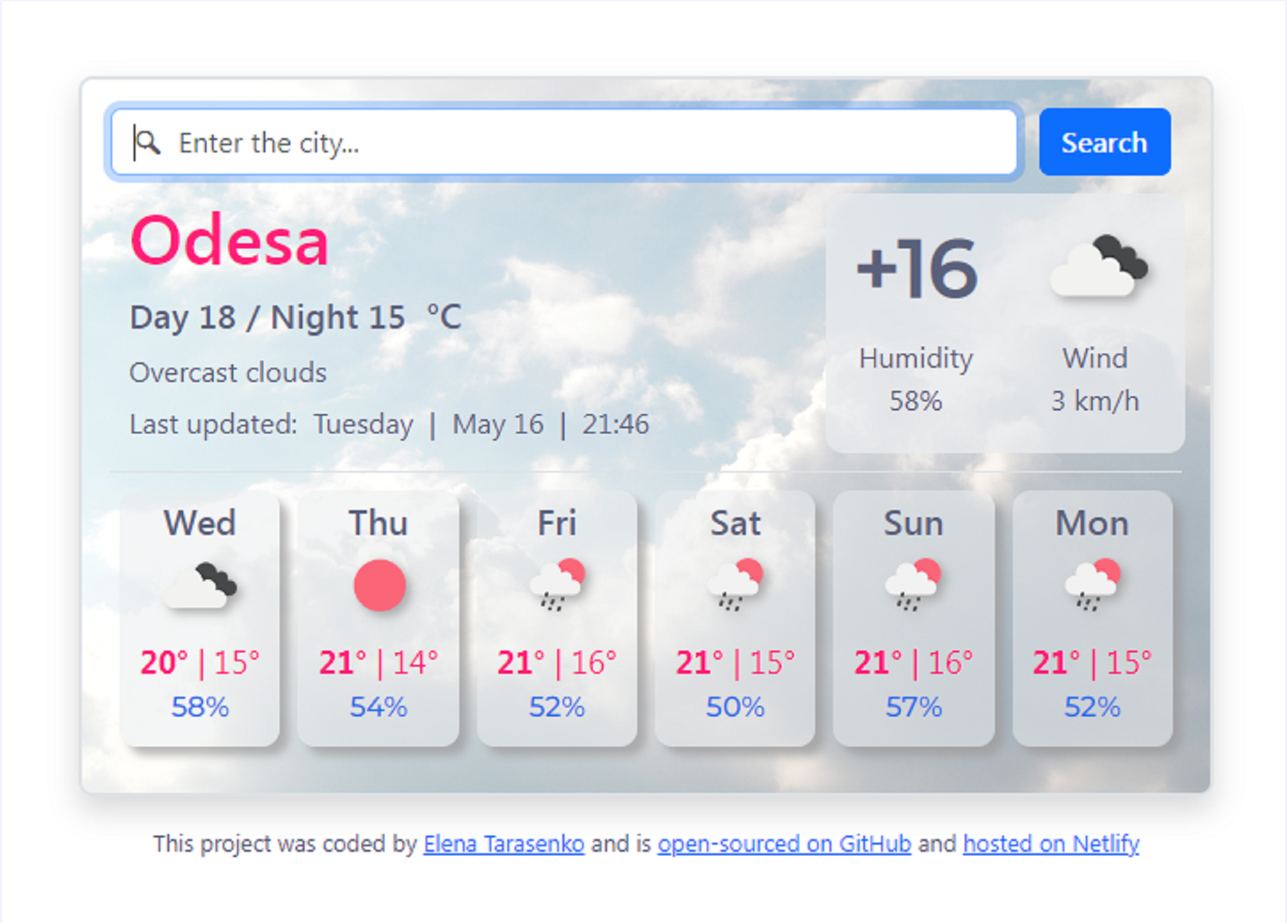 Weather project preview